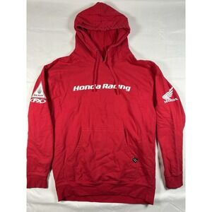 Factory Effex Honda Racing Red Pullover Hoodie Mens Size L Motocross
